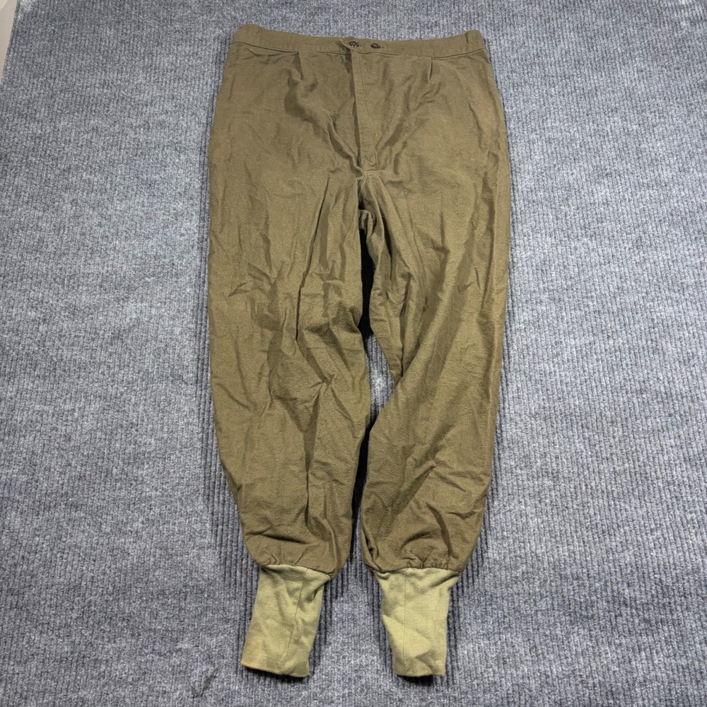 Vintage Military Wool Field Pants Jogger Olive Drab Size 2 Button Fly